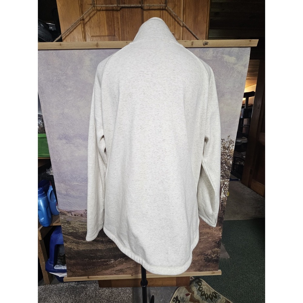 Athleta Women XL Beige Karma Sweatshirt Pullover Tunic Top Jacket Shirt - Picture 9 of 11